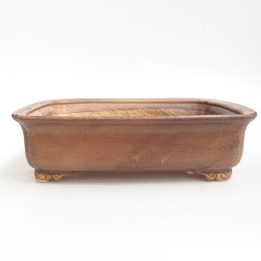 Bonsaischaal van keramiek 25 x 20 x 7,5 cm, roze