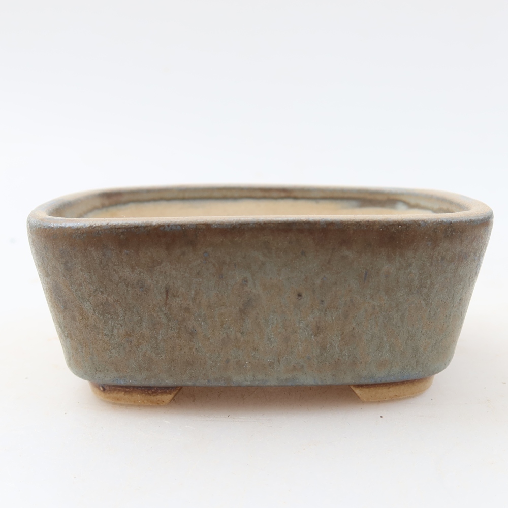 Keramische bonsaischaal 10 x 8,5 x 4 cm, kleur: blauw