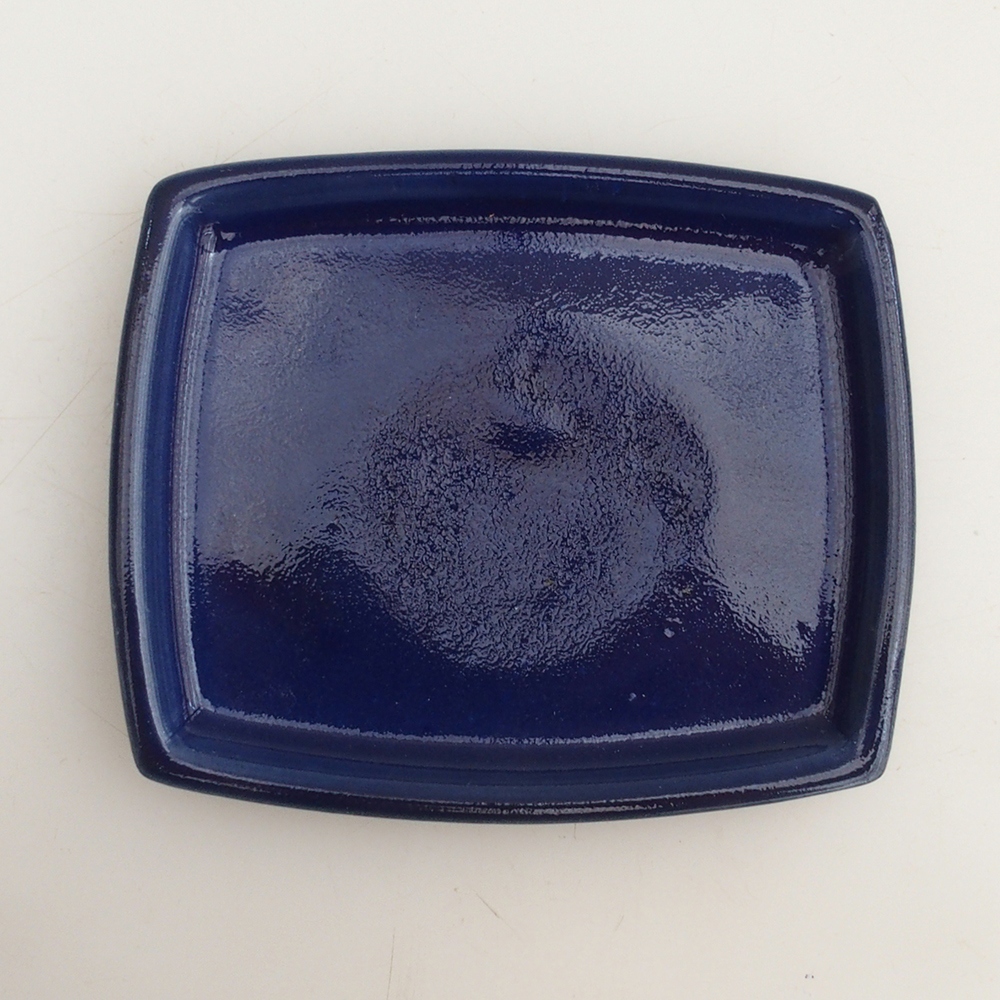 Keramisch schoteltje H11 - 11,5 x 9,5 x 1 cm - blauw