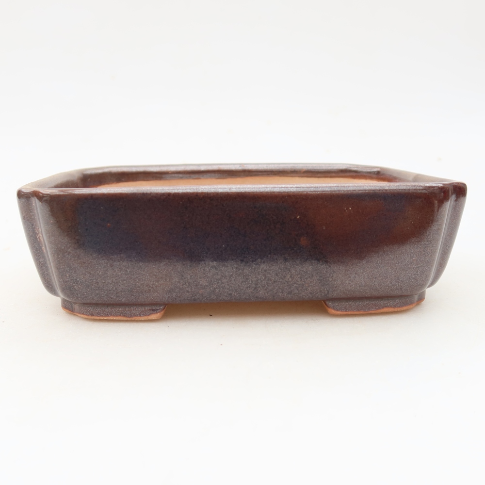 Bonsaischaal van keramiek 15 x 12,5 x 4,5 cm, bruin