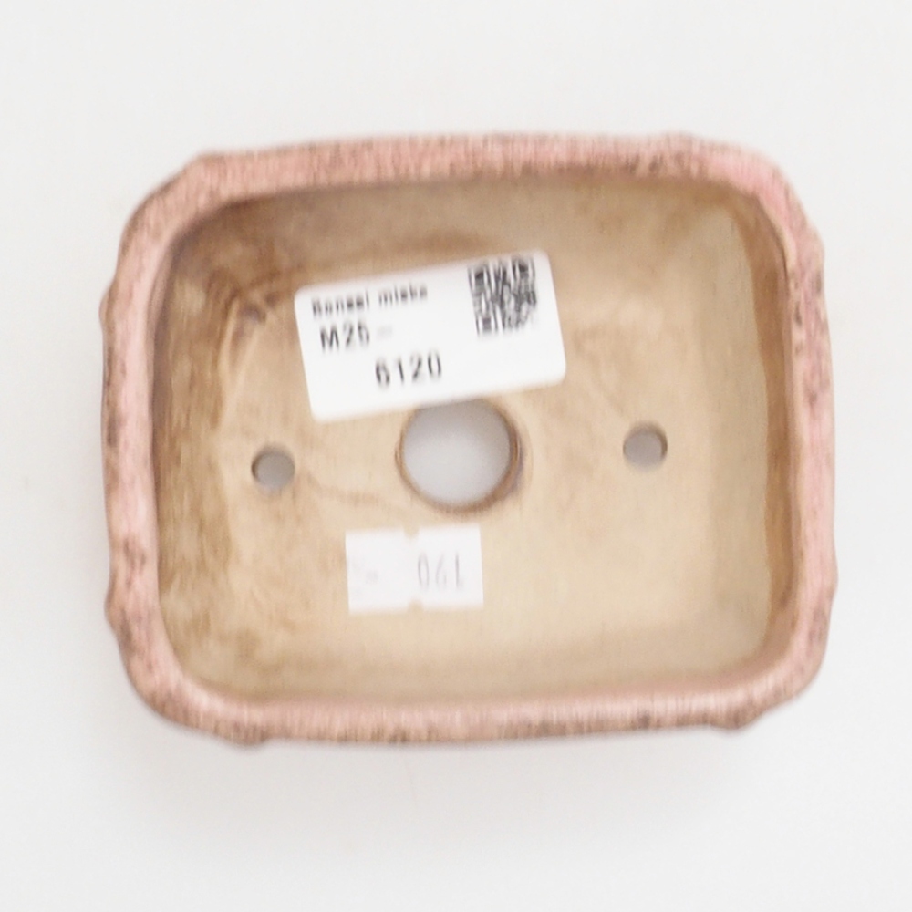 Bonsaischaal van keramiek 10 x 8,5 x 4 cm, bruin