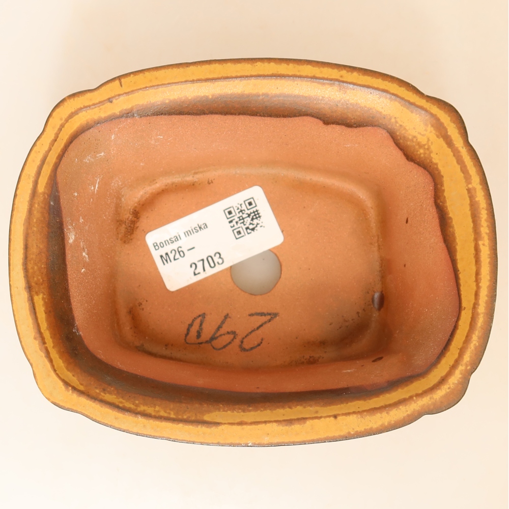 Keramische schaal  13 x 10,5 x 5,5 cm, kleur: geel