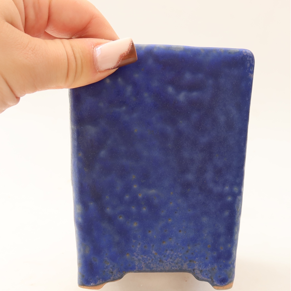 Keramische bonsaipot 9 x 9 x 11,5 cm, kleur: blauw