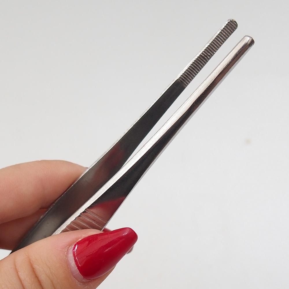 Spatel en pincet 22 cm - roestvrij staal