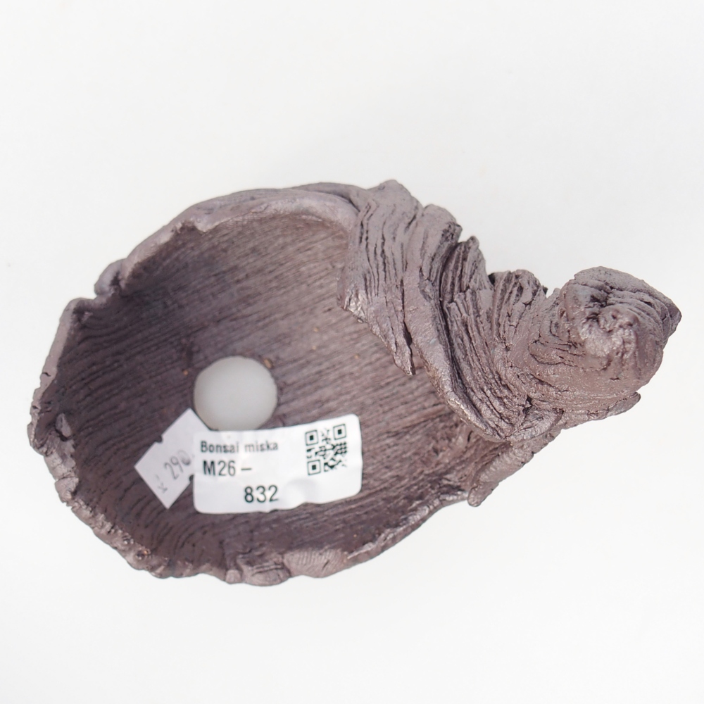 Keramische schelp 10 x 8 x 13,5 cm , metaalkleur