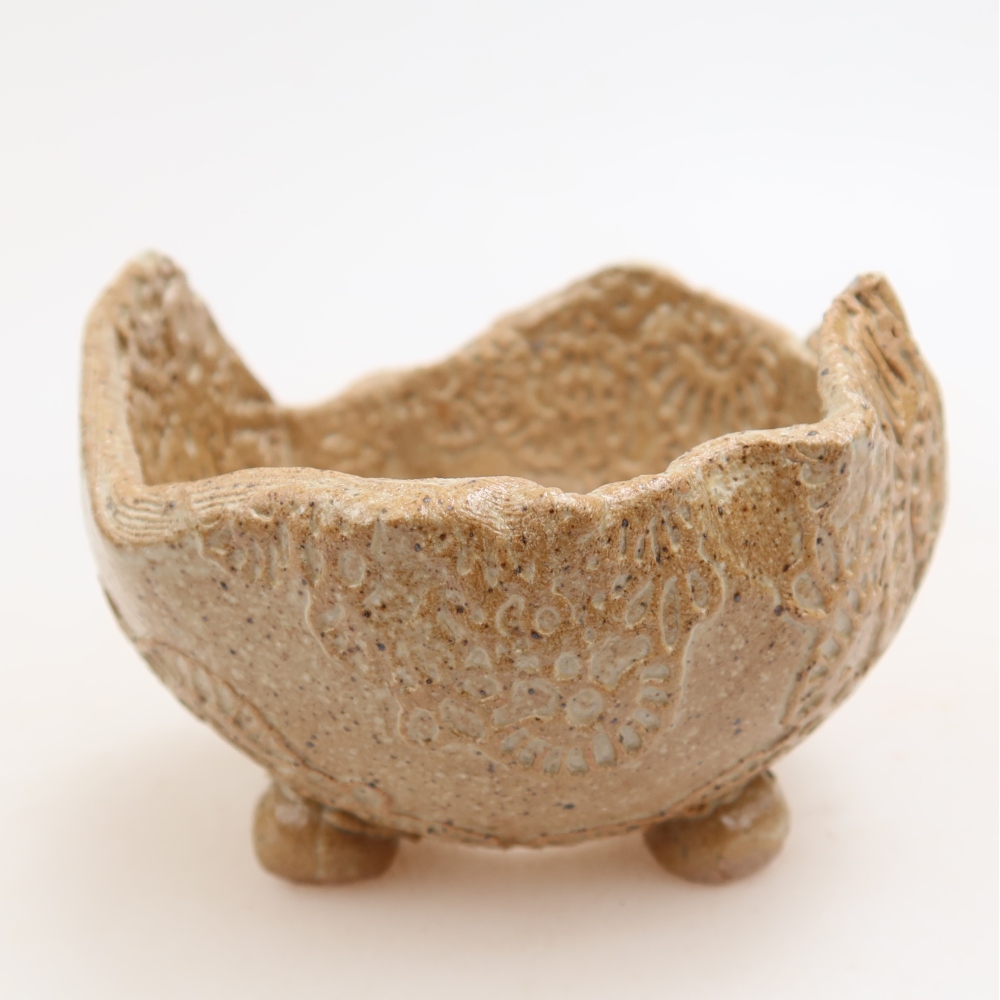 Keramisch Schelp 9 x 8 x 6 cm , kleur beige