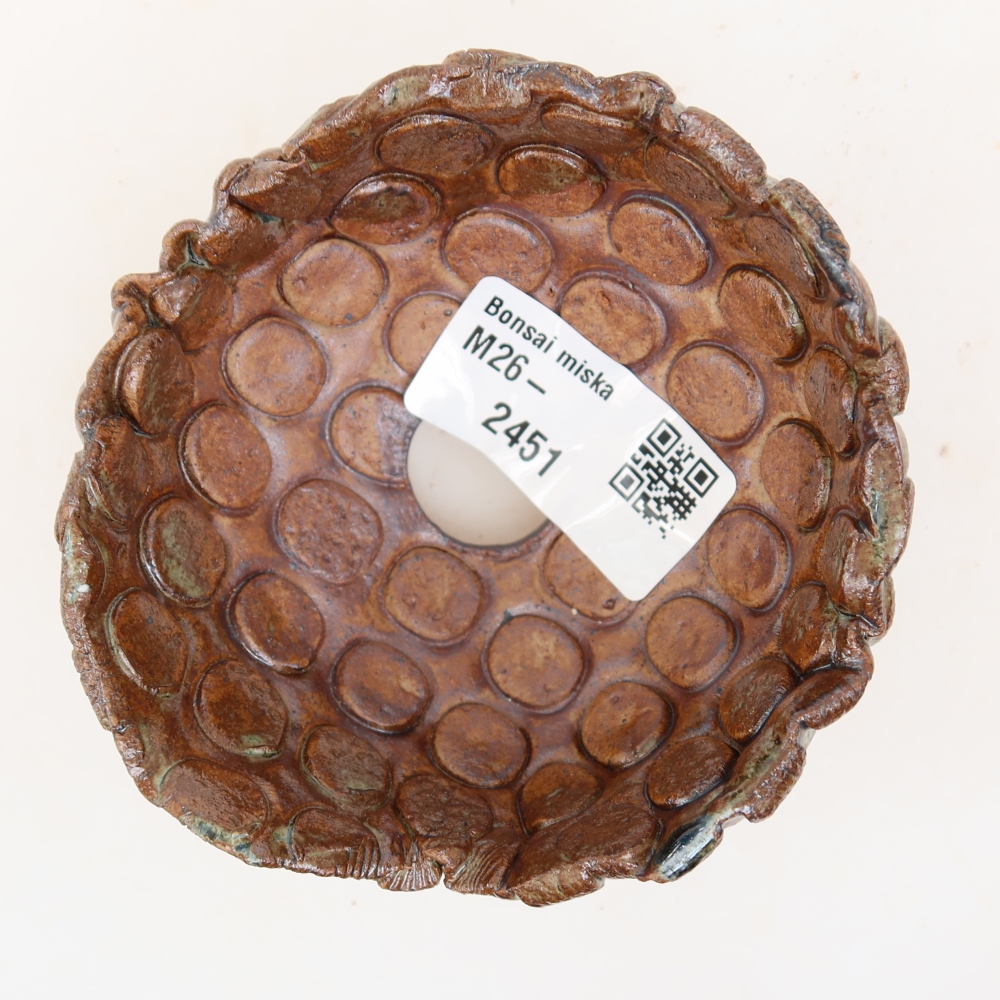 Keramische schaal  8,5 x 8,5 x 5 cm, kleur bruingroen