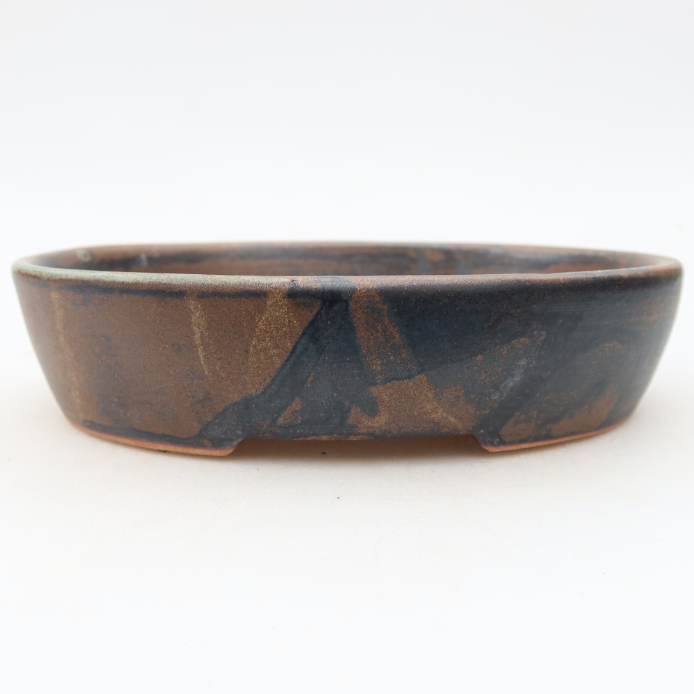 Bonsaischaal van keramiek 17 x 14 x 4 cm, bruin
