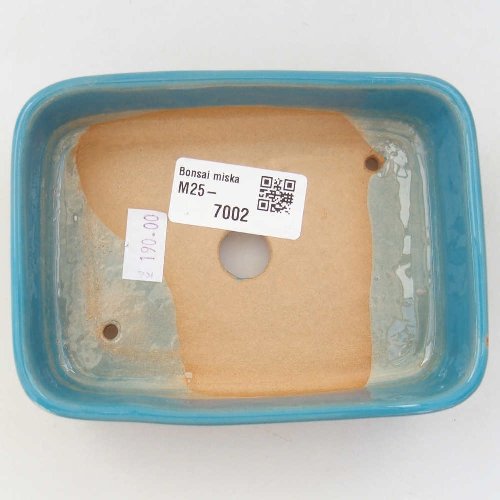 Bonsaischaal van keramiek 26 x 26 x 8 cm, kleur rood