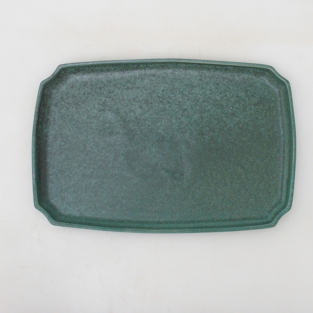 Keramische schotel H07 - 28 x 19 x 1,5 cm - groen