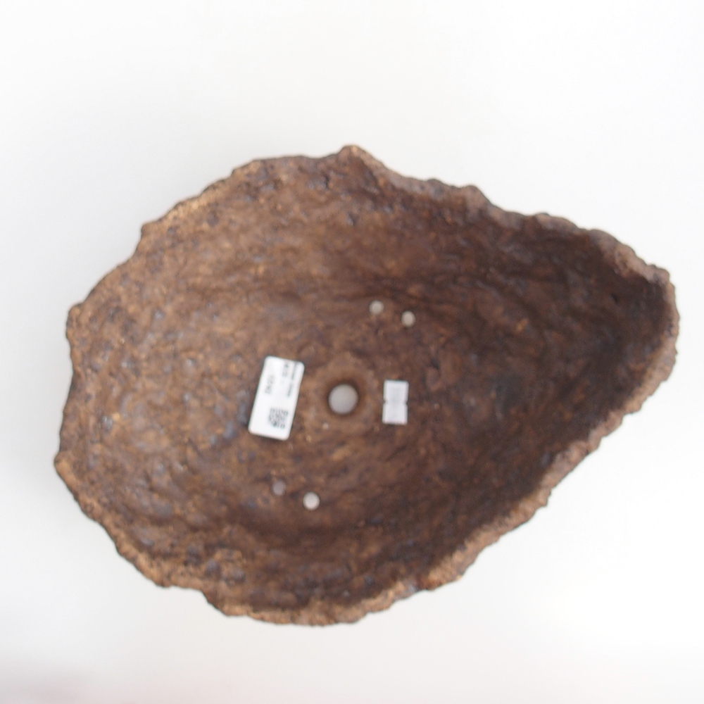 Keramisch Schelp 24 x 20 x 16,5 cm , kleur bruin