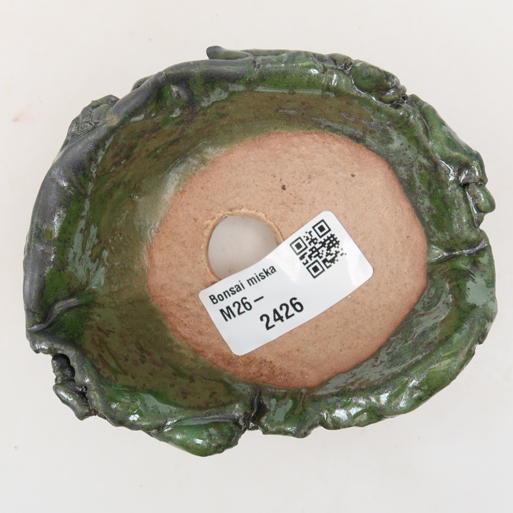 Keramische schaal  10 x 8,5 x 5 cm, kleur groen