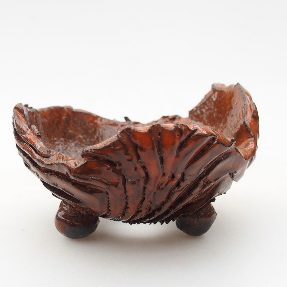 Keramische schaal 8,5 x 8,5 x 5 cm , kleur oranje