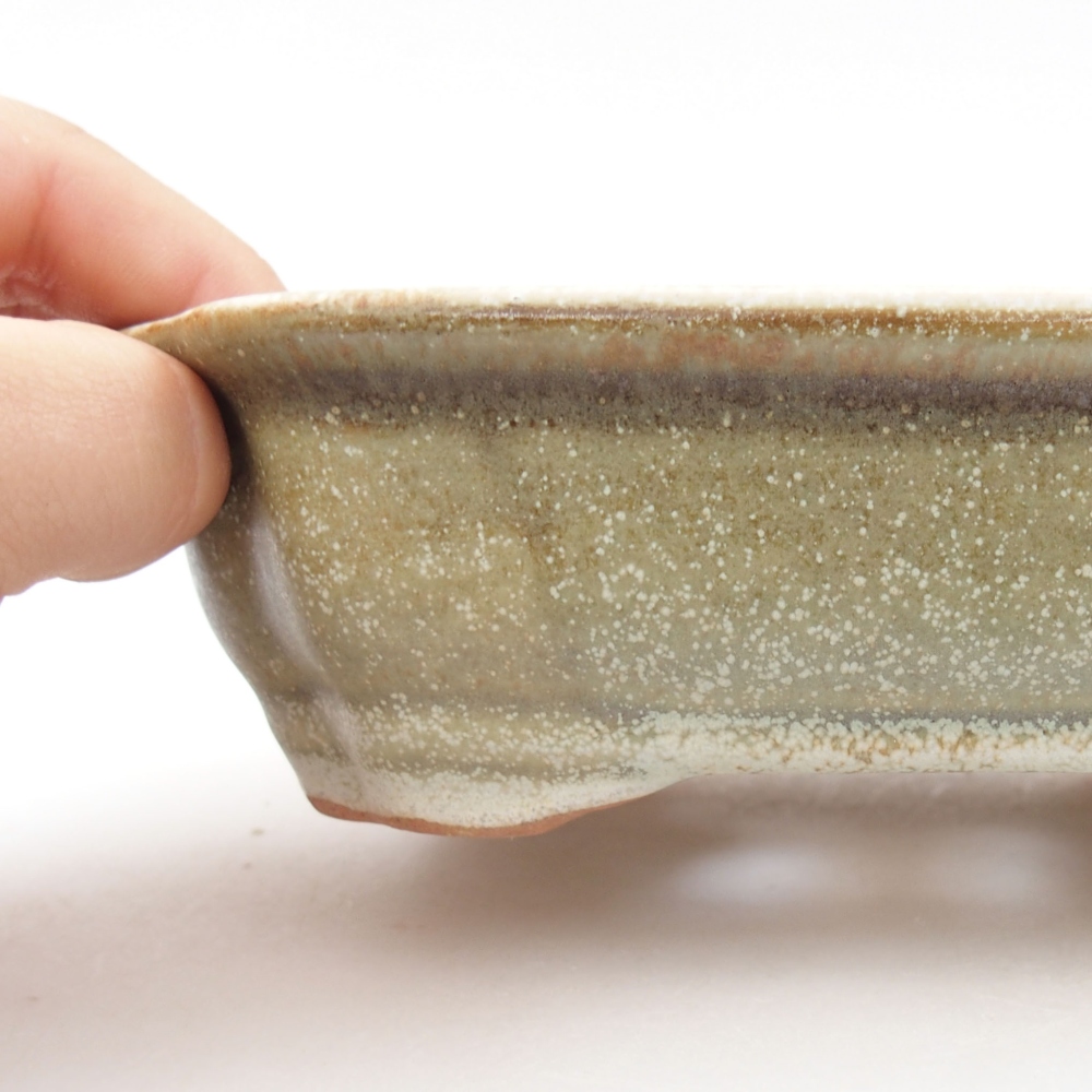 Bonsaischaal van keramiek 22 x 17 x 5 cm, groen