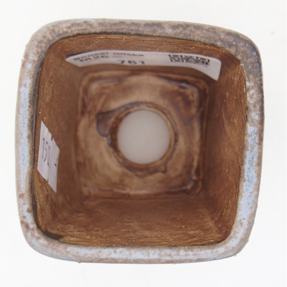 Bonsaischaal van keramiek 5 x 5 x 6,5 cm, kleur blauw