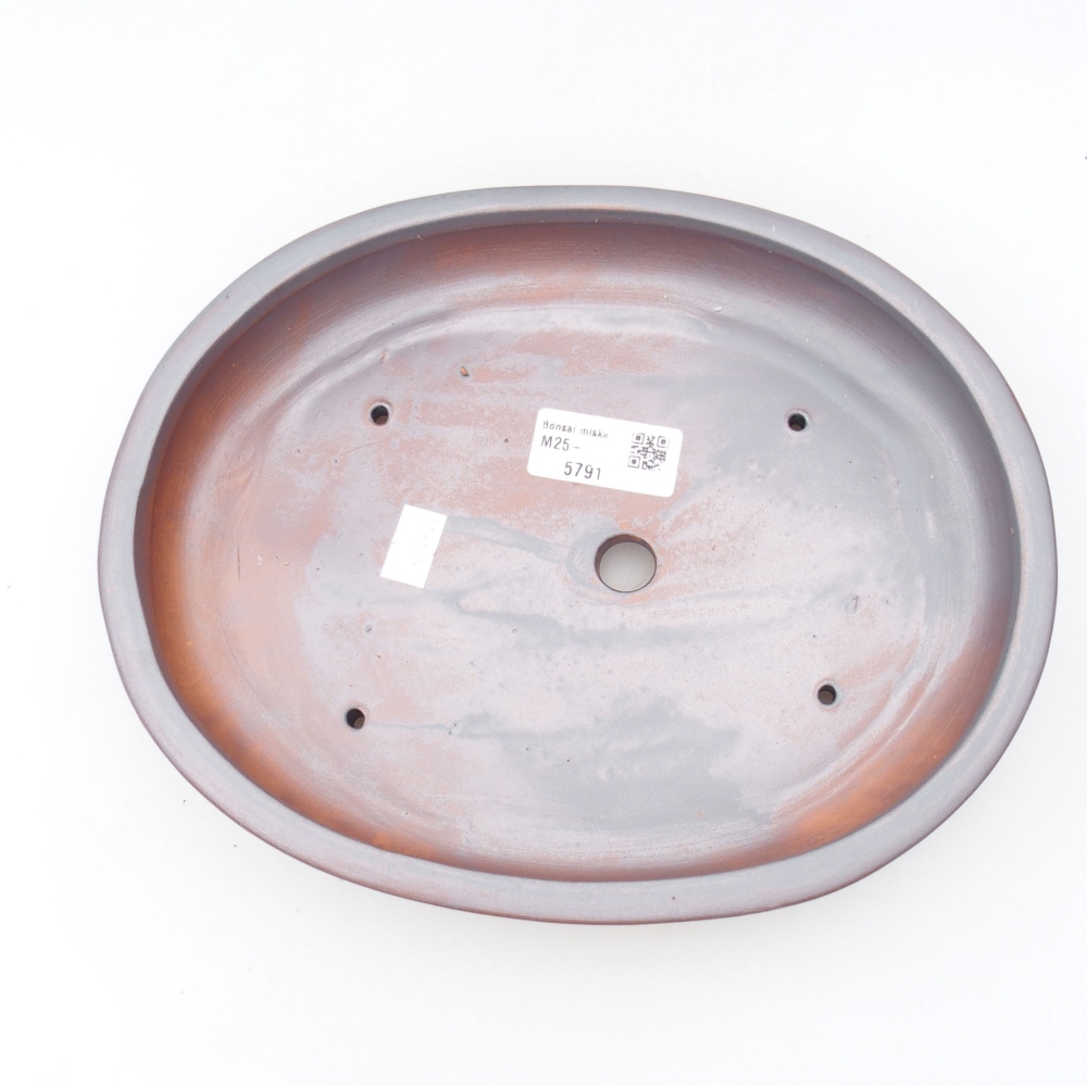 Bonsaischaal van keramiek 25 x 20 x 4 cm, metaalkleur