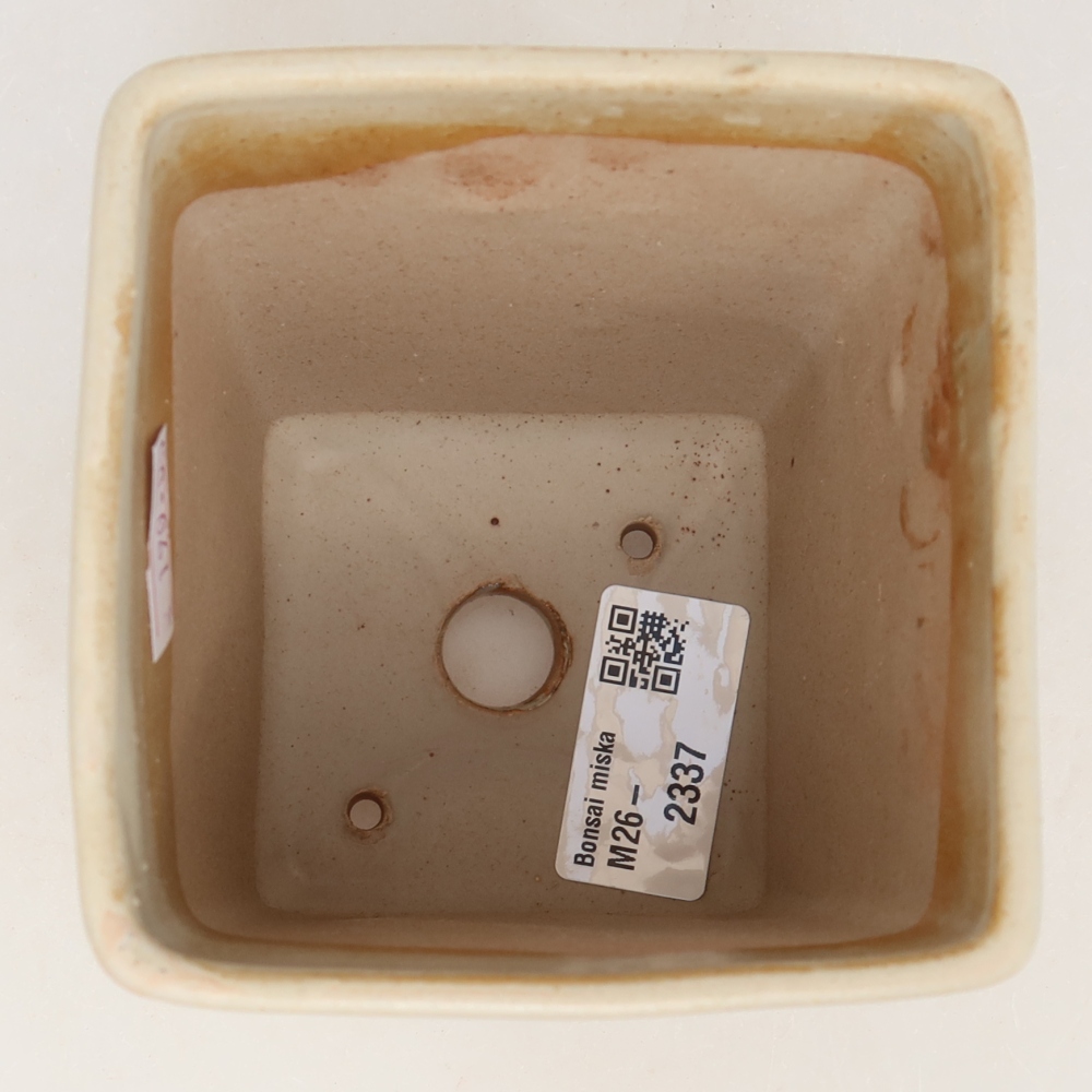 Keramische bonsaipot 9 x 9 x 11,5 cm, kleur beige