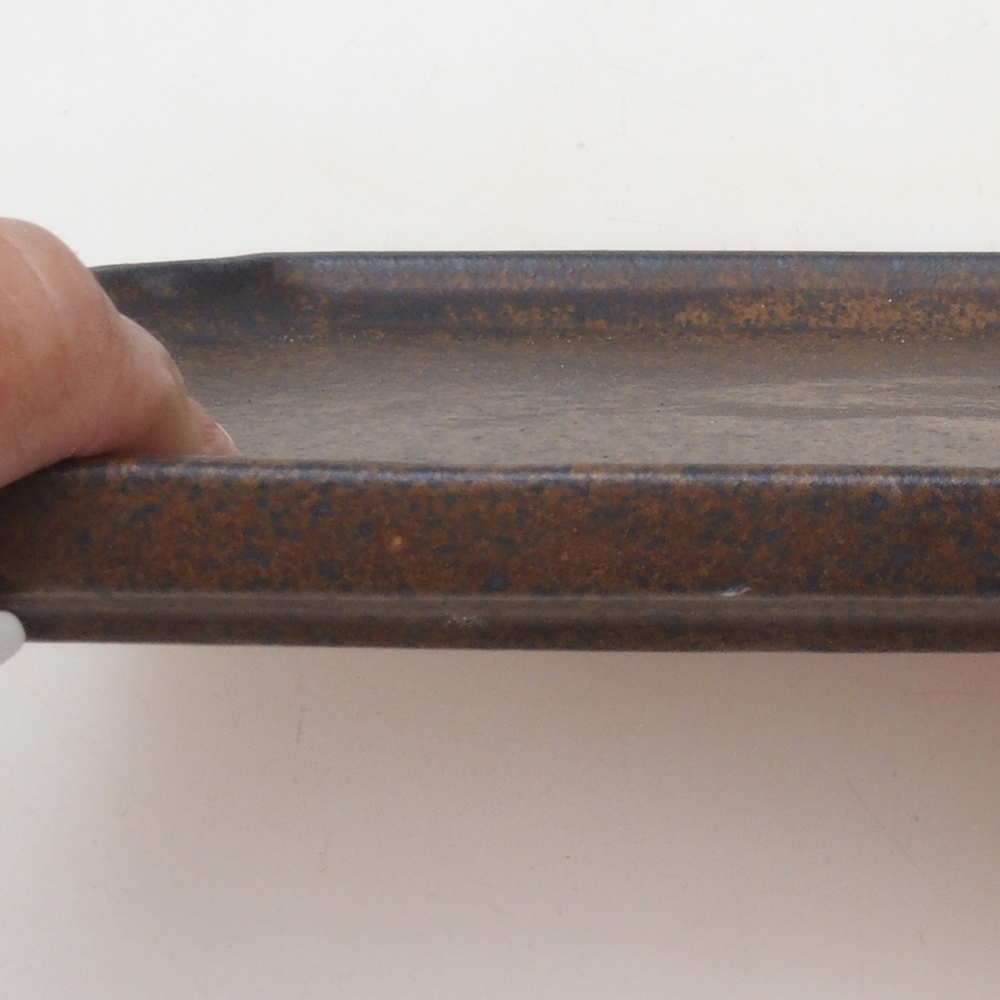 Keramische kom H07 - 28 x 19 x 1,5 cm - bruin