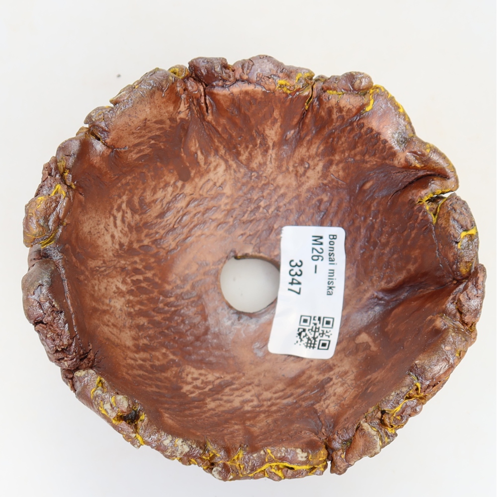 Keramische schaal  11 x 11 x 7 cm, kleur: geel