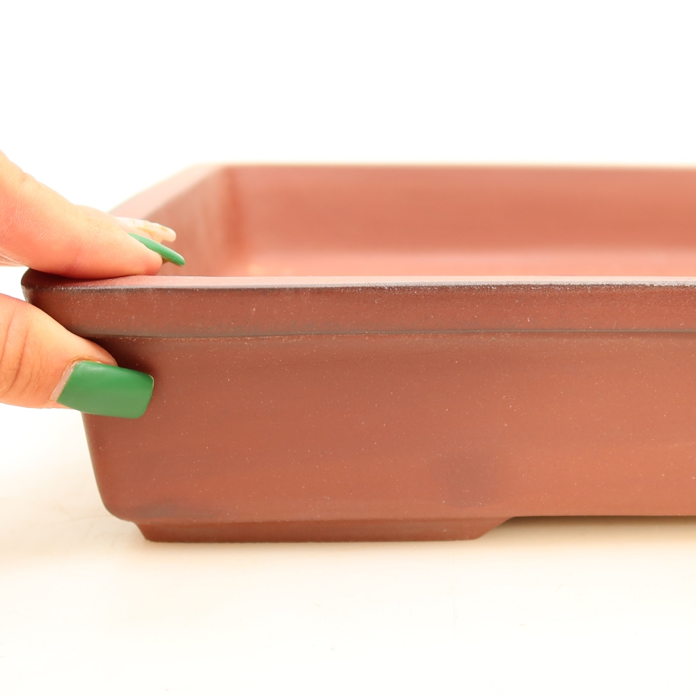 Keramische schaal  45 x 29 x 6,5 cm, kleur baksteenrood – ALLEEN AFHALEN of transport per pallet