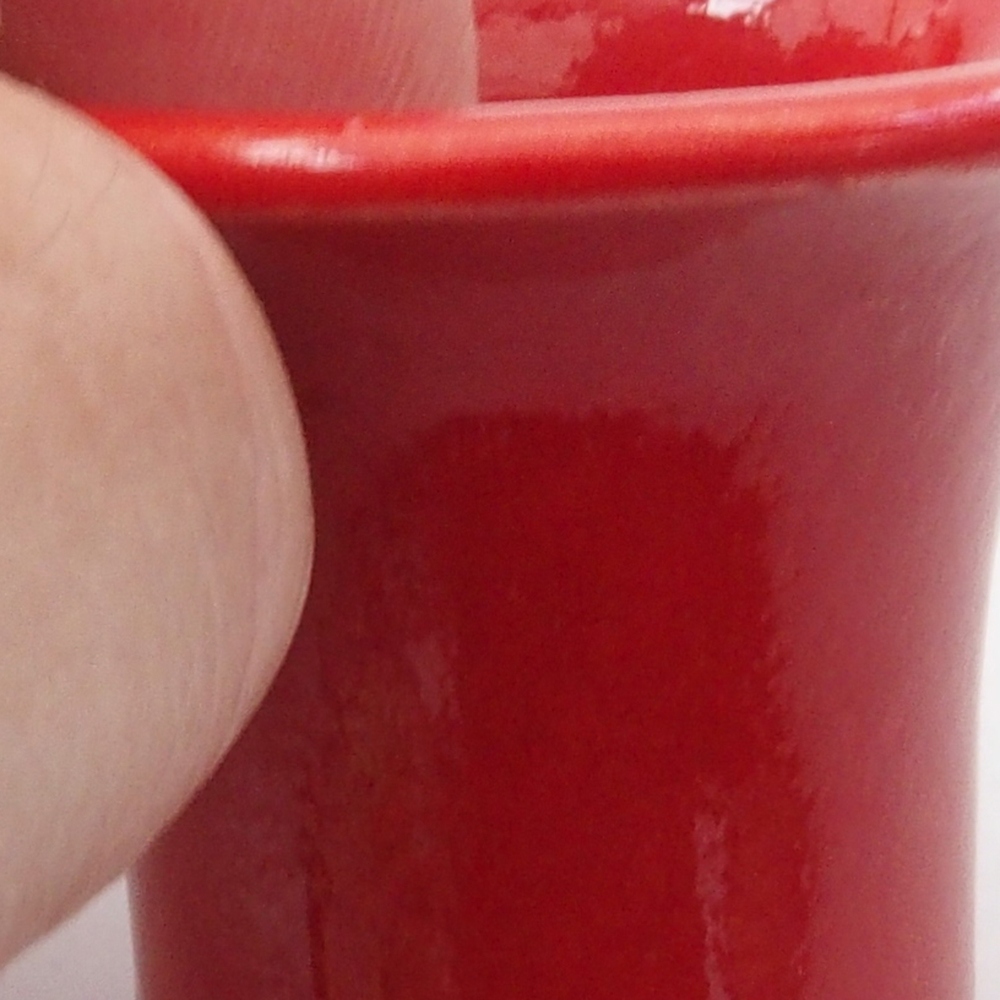 Mini bonsaischaal 4 x 4 x 4 cm, kleur rood