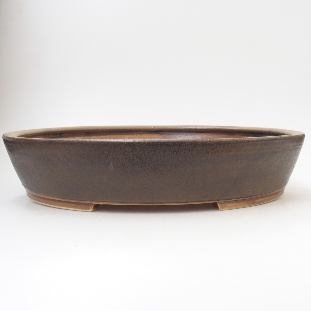 Bonsaischaal van keramiek 31,5 x 27,5 x 6 cm, bruin