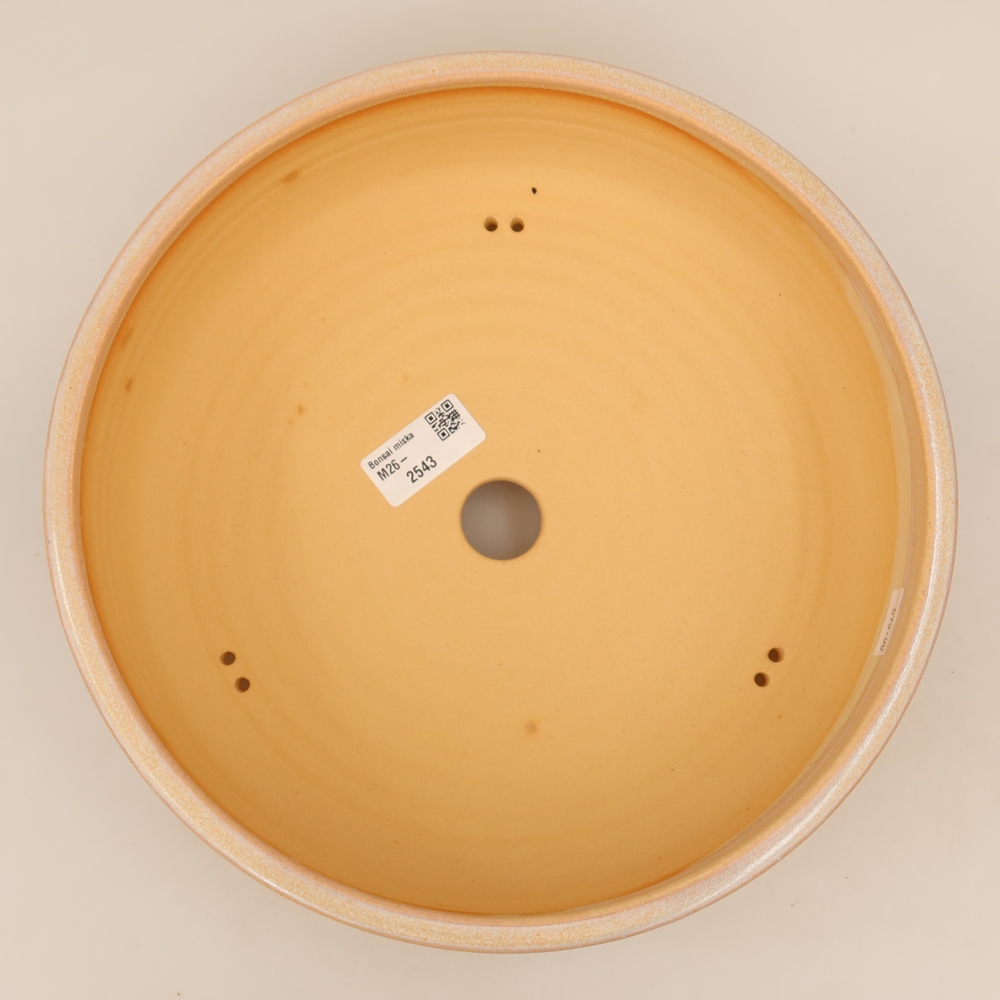 Keramische bonsaipot 27 x 27 x 7 cm, kleur: beige