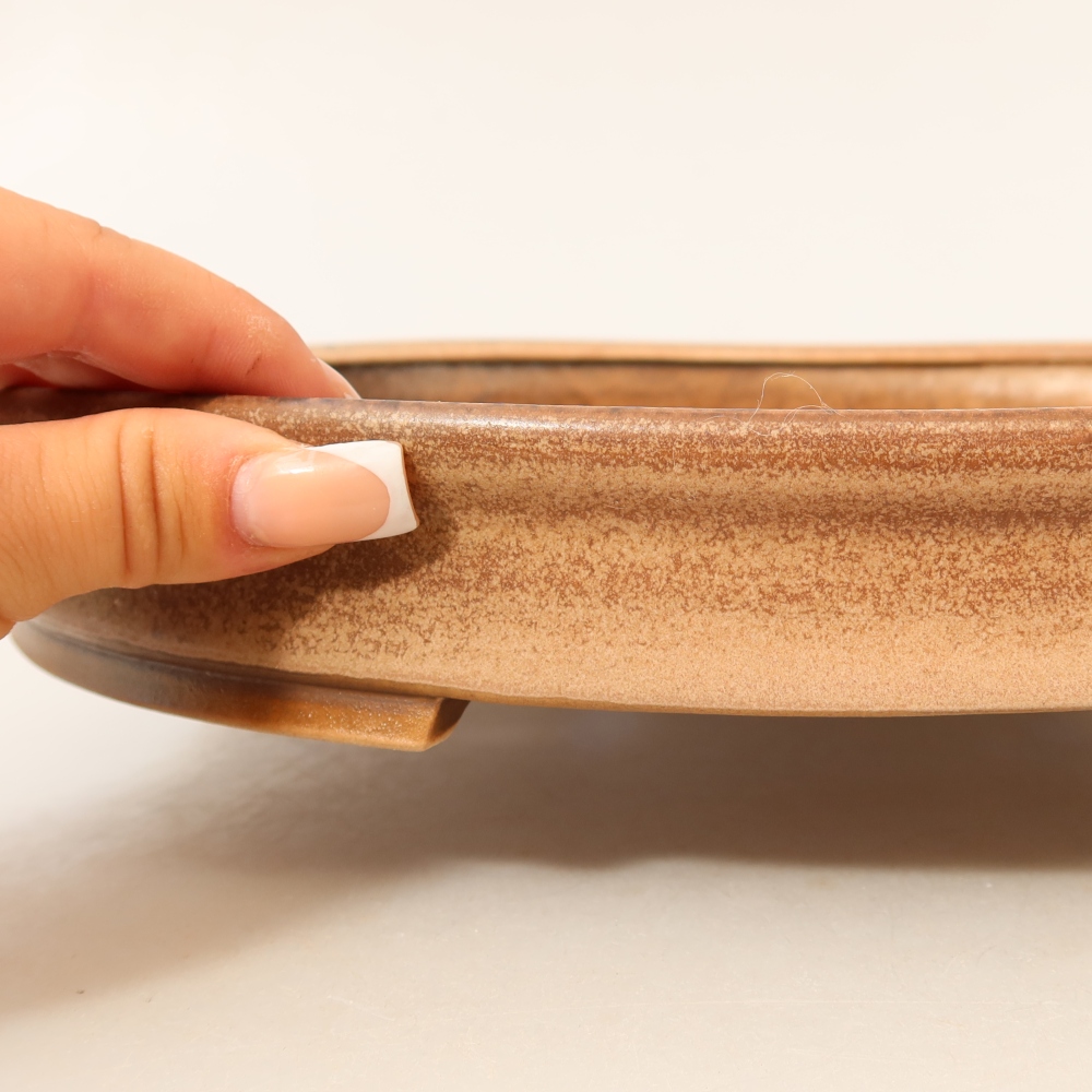 Keramische bonsaipot 30,5 x 26,5 x 4 cm, kleur roze
