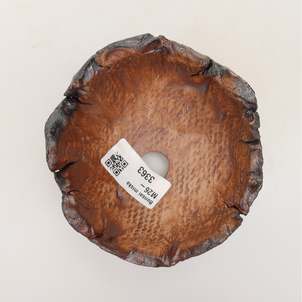 Keramische schaal 10,5 x 10,5 x 7 cm, kleur bruin