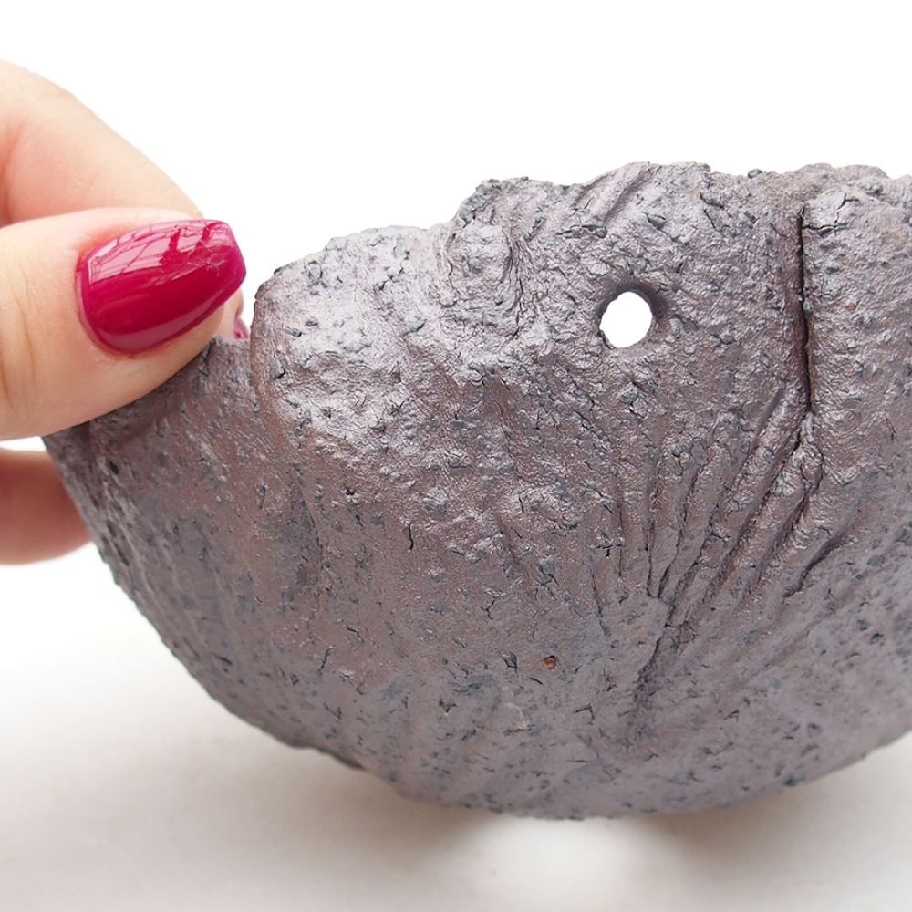 Keramische schaal 13,5 x 13 x 7 cm , metaalkleur