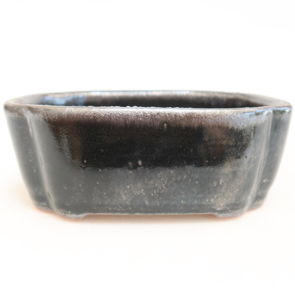 Keramische bonsaipot 12,5 x 10 x 4,5 cm, metaalachtige kleur