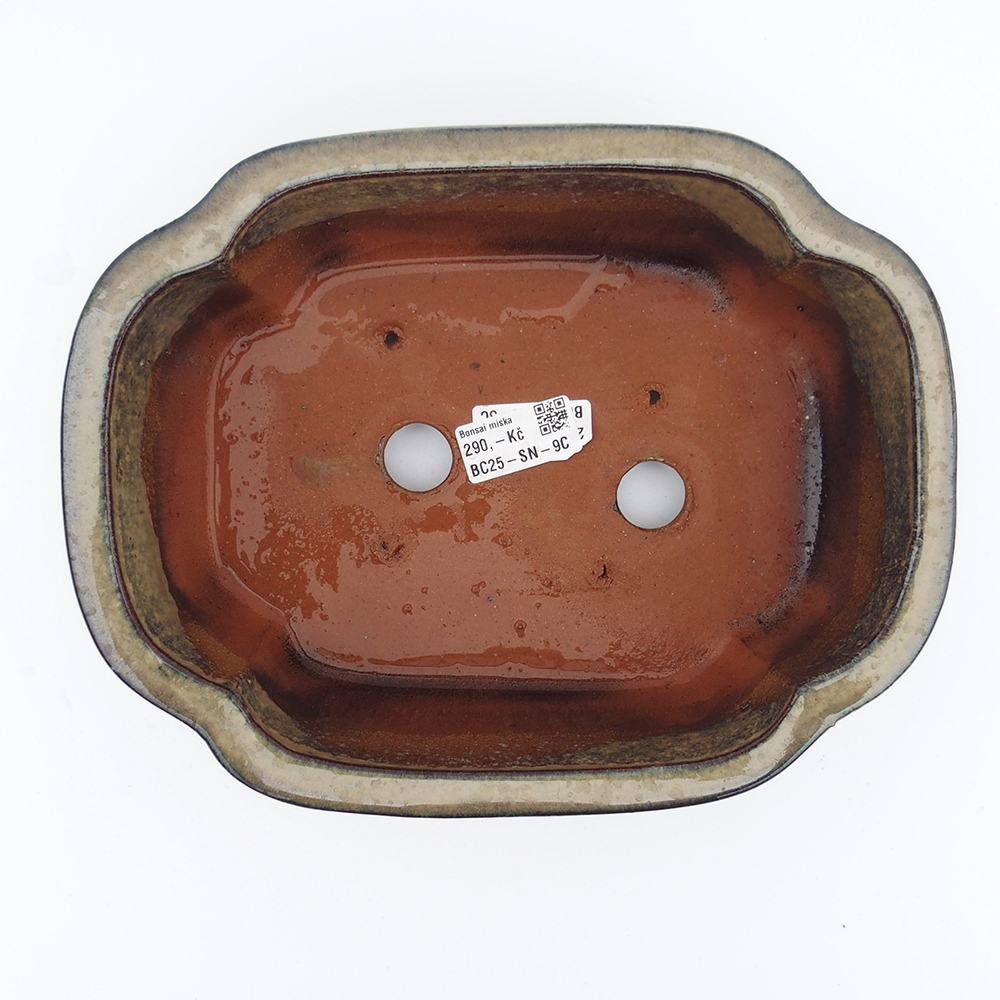 Kom 26 x 20 x 8,5 cm grijs-beige