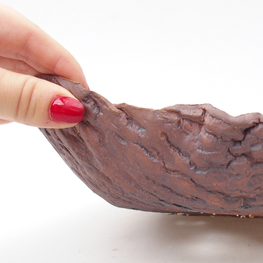 Keramisch Schelp 23 x 16,5 x 6 cm , kleur bruin