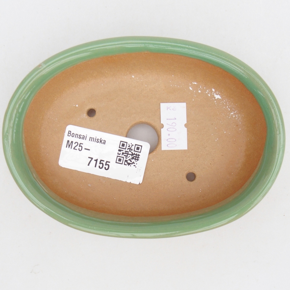 Bonsaischaal van keramiek 26 x 26 x 8 cm, kleur rood