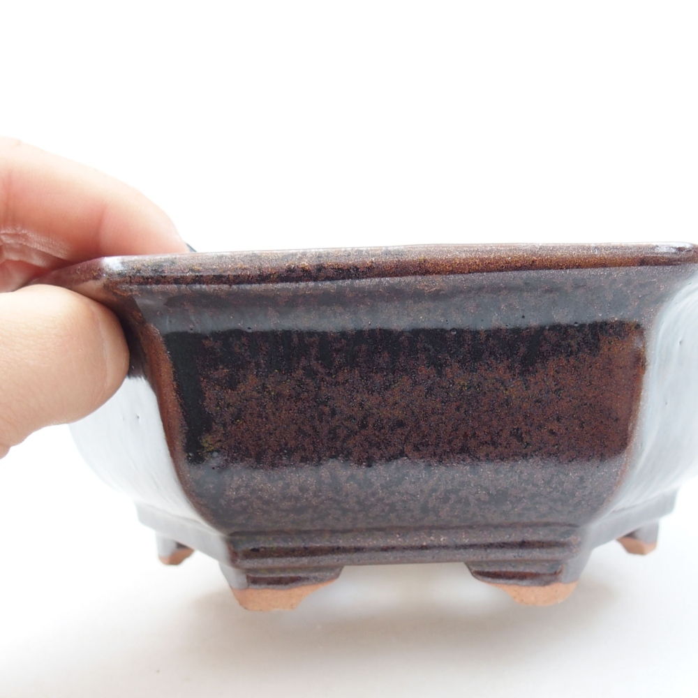 Bonsaischaal van keramiek 22 x 17 x 5 cm, groen