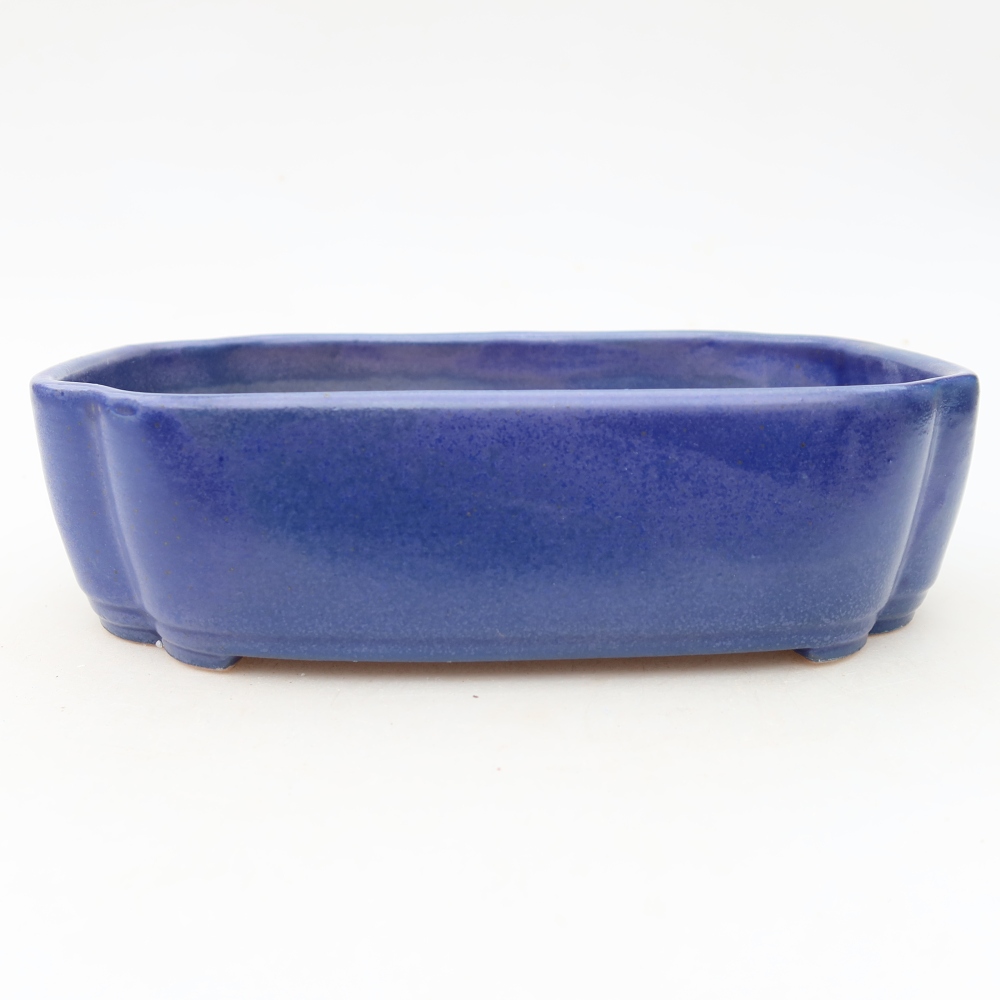 Keramische bonsaipot 18,5 x 13 x 5 cm, kleur: blauw
