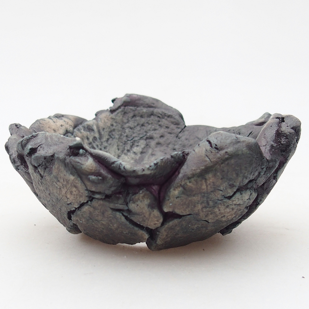 Keramisch Schelp 9 x 8,5 x 4,5 cm , kleur paars