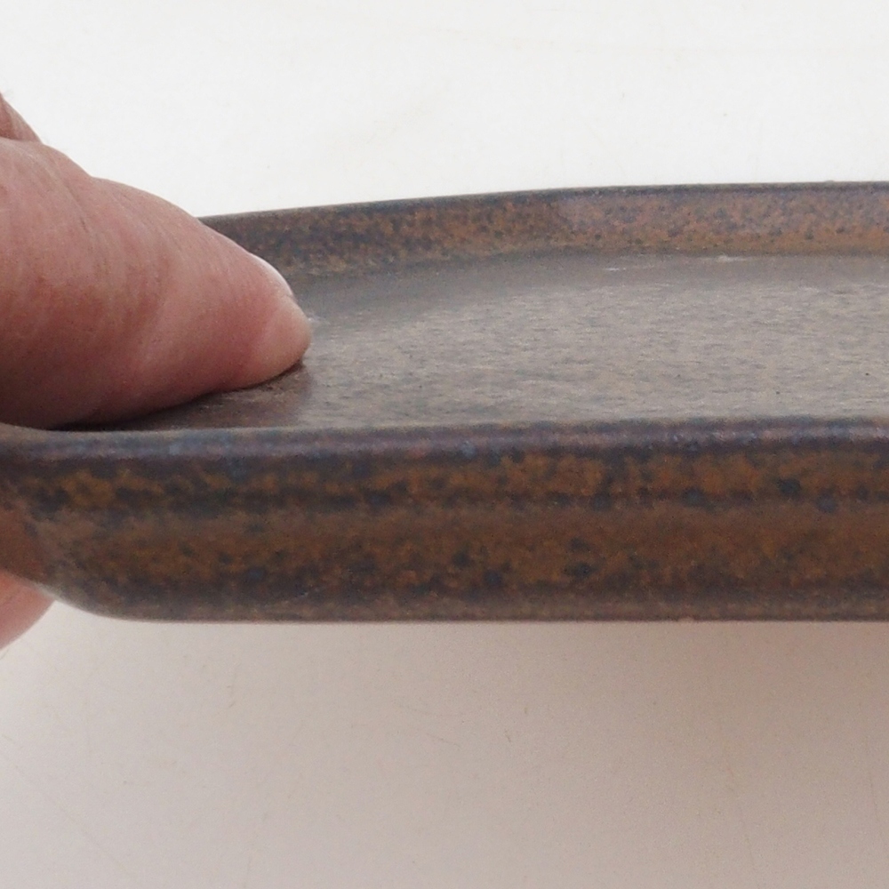 Keramische kom H14 - 18 x 18 x 1 cm - bruin