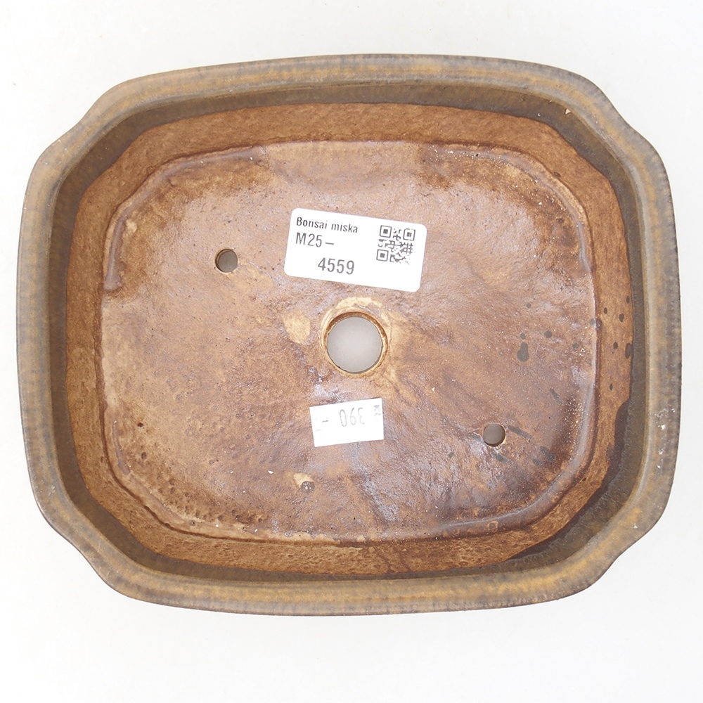 Bonsaischaal van keramiek 17 x 14,5 x 5 cm, bruin