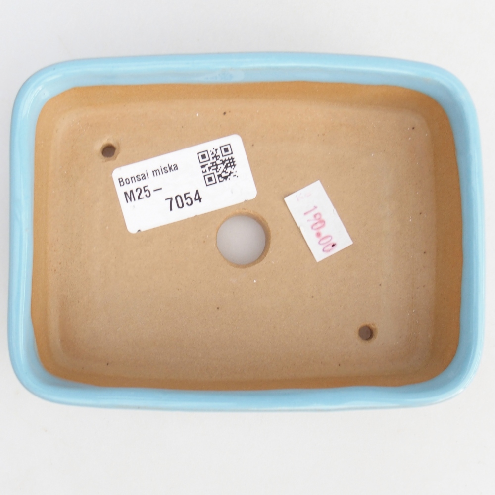 Bonsaischaal van keramiek 26 x 26 x 8 cm, kleur rood