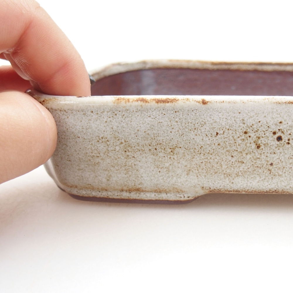 Bonsaischaal van keramiek 22 x 17 x 5 cm, groen