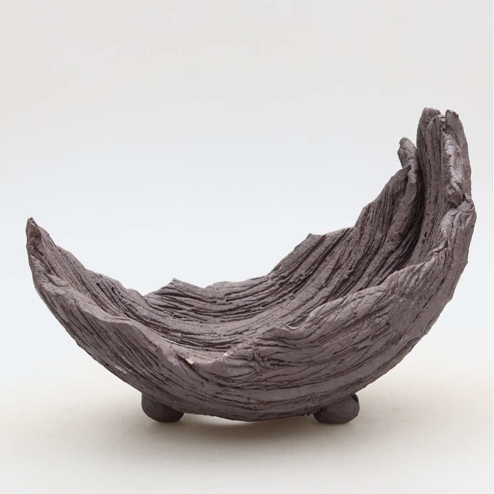 Keramische schaal  14,5 x 11 x 12 cm, kleur bruin