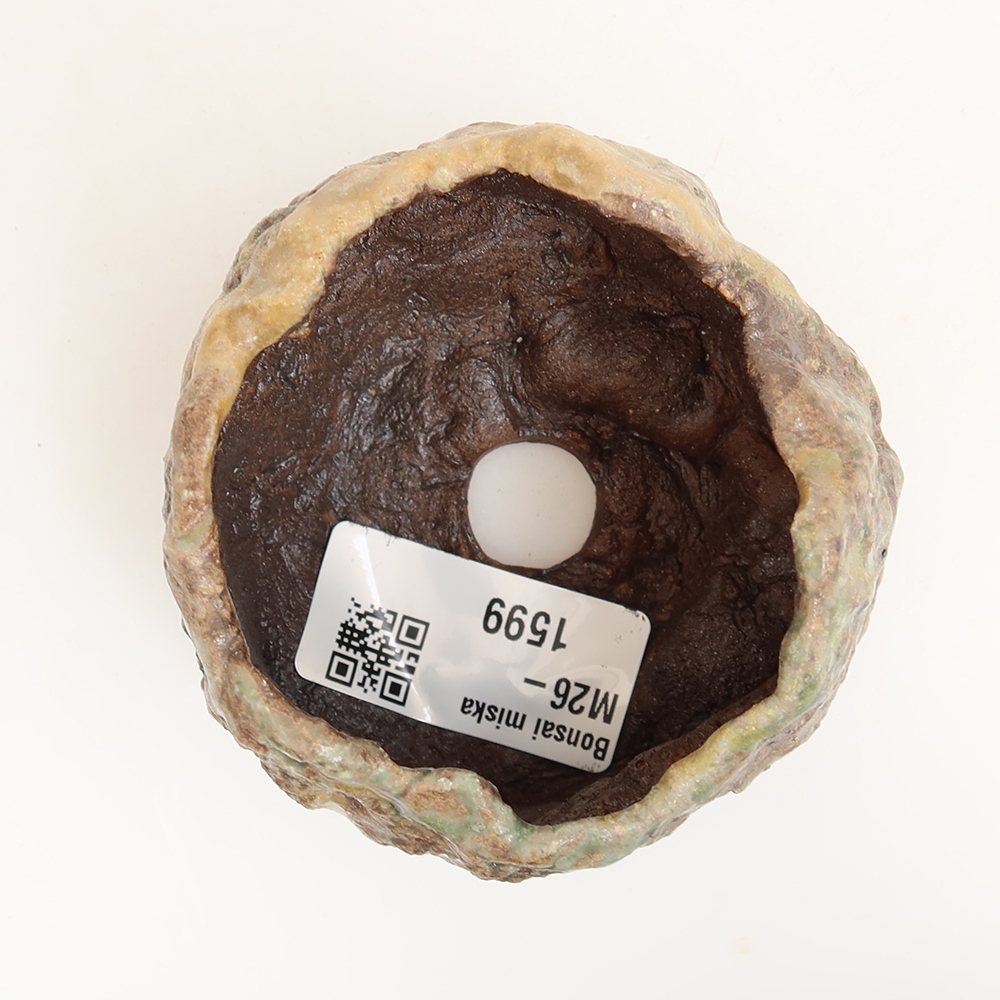 Keramische schaal  6 x 5,5 x 5,5 cm , kleur groen