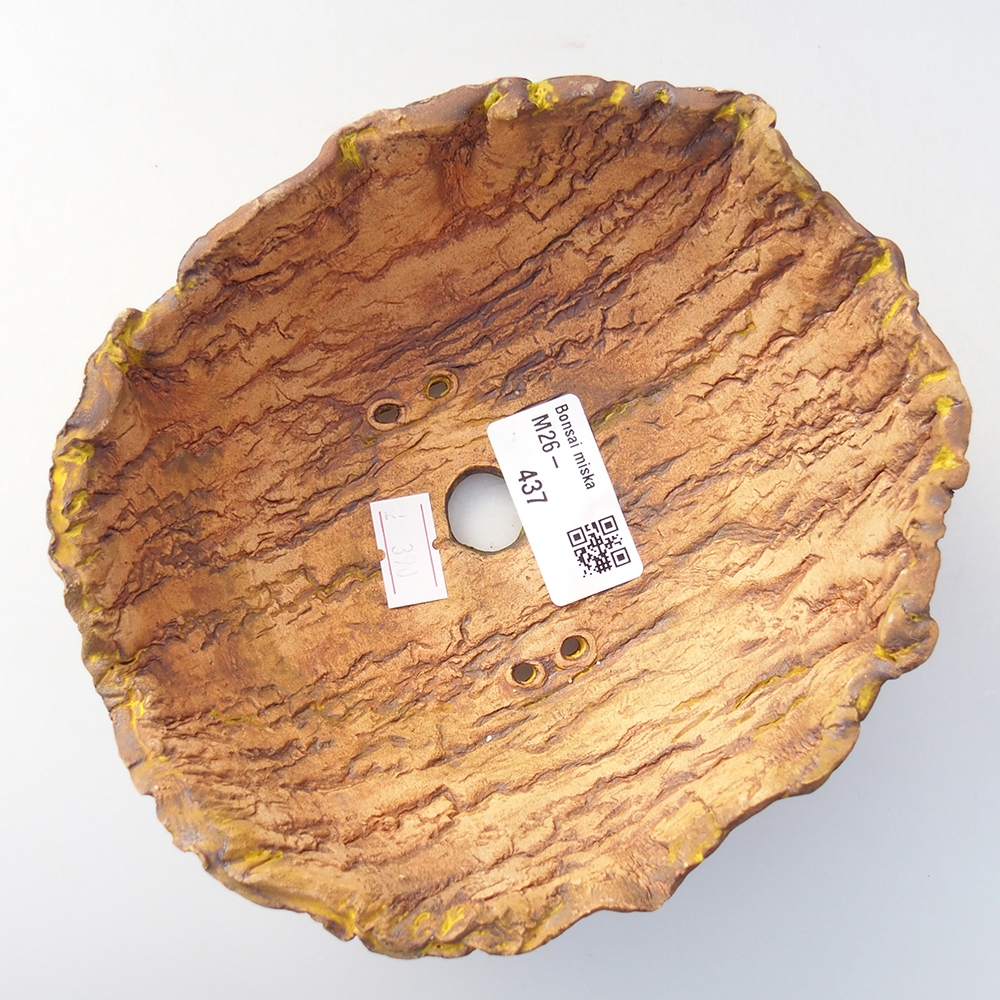 Keramische schaal 16 x 14 x 7 cm , geel