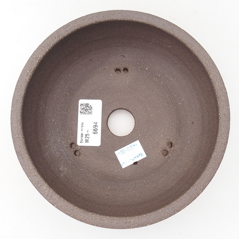 Bonsaischaal van keramiek 16,5 x 16,5 x 6 cm, bruin