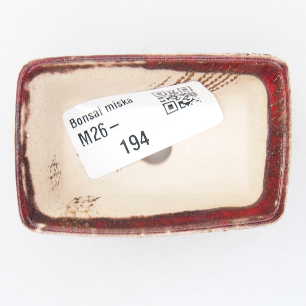 Mini bonsaischaal 6,5 x 4,5 x 2,5 cm, oranje