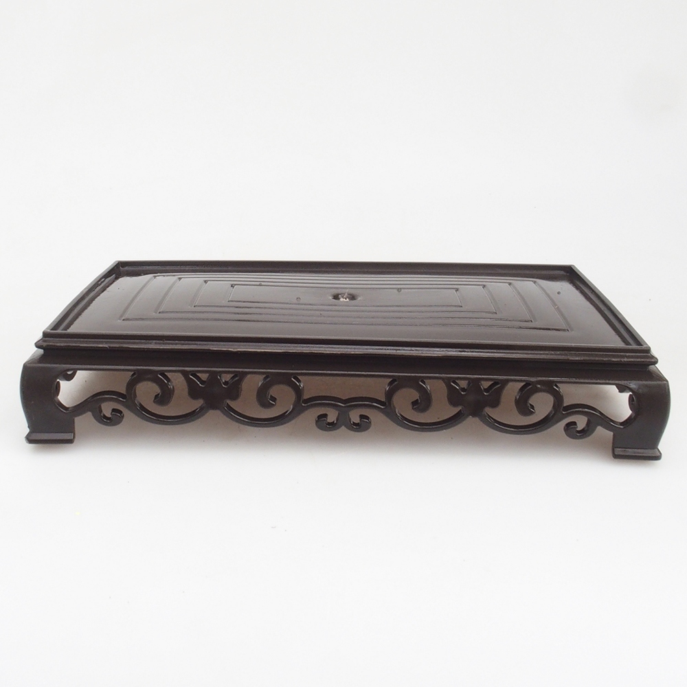 Bonsai tafel plastic rechthoek 22 x 14 x 4 cm, zwart