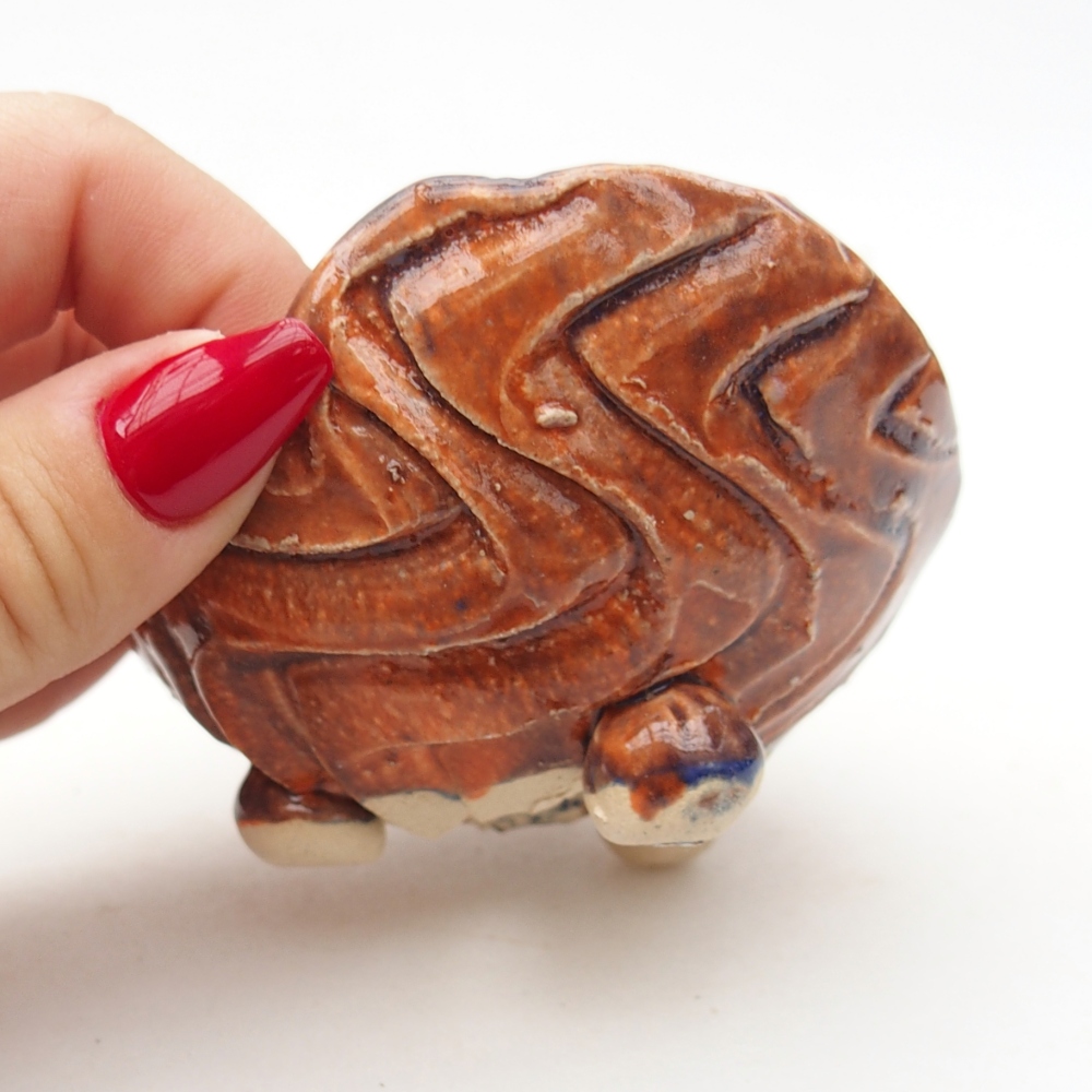 Keramische schaal 8 x 9,5 x 5 cm , kleur oranje