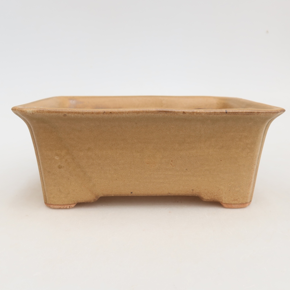 Keramische bonsaipot 18 x 14 x 7 cm, kleur: beige