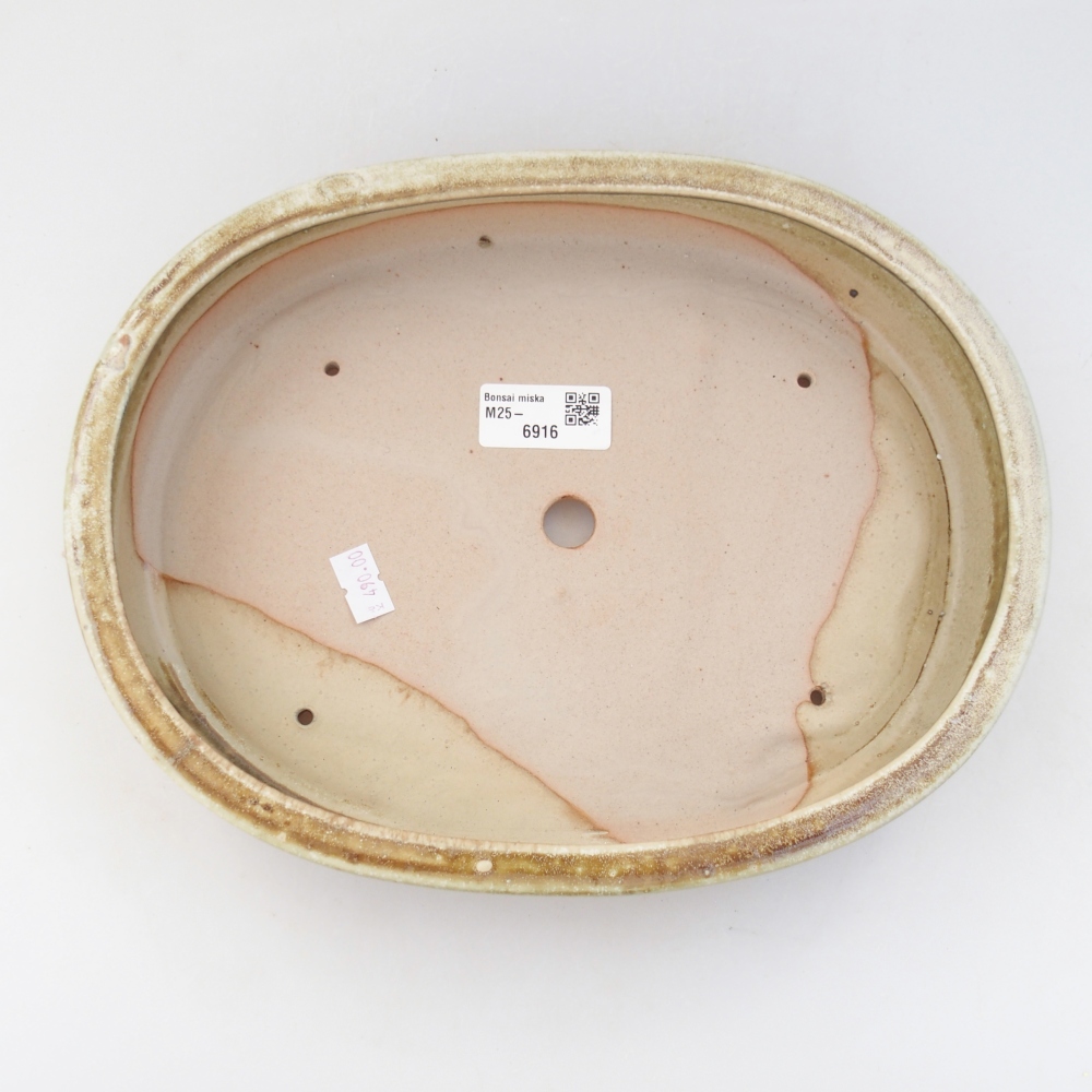 Bonsaischaal van keramiek 27 x 21 x 5 cm, groen